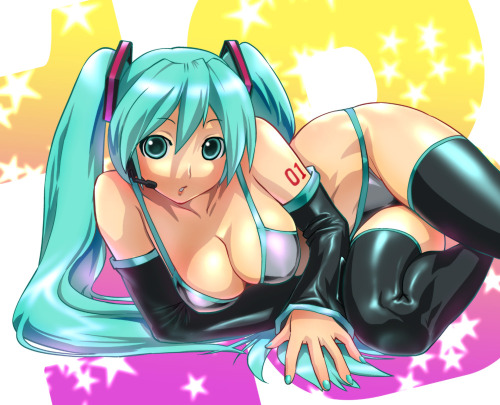 rule34andstuff:  Fictional characters that I would “wreck”(provided they were non-fictional): Miku Hatsune (Vocaloid).  Set III.