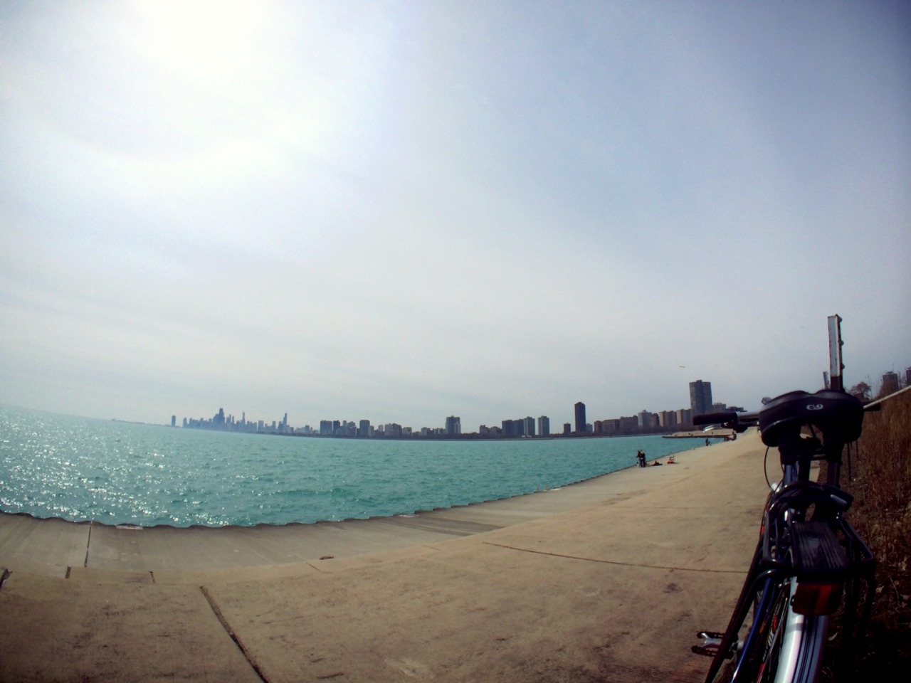 chartier:  A 7.4 mile bike ride into the city, up and down the lakefront, and my