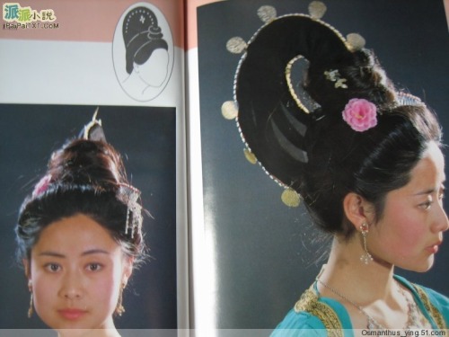 scareferencedesk: xiao3la4jiao1:  Reconstructions of various Tang dynasty hairstyles, found on 