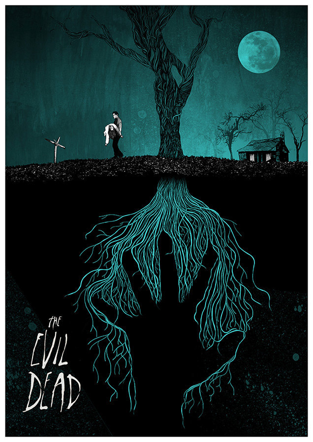 xombiedirge:  The Evil Dead by Peter Strain / Store 16.5” X 23.4” 2 color
