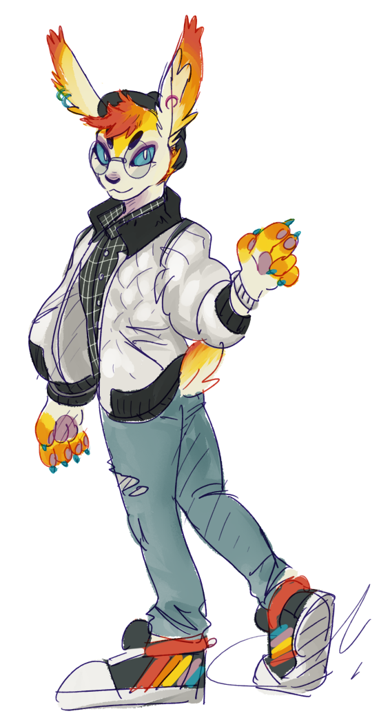 kresendoe: rabbit who works at a vhs store. loves horror