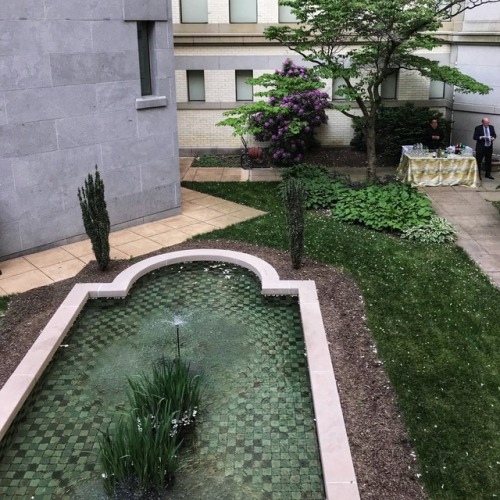 Courtyard, Library of Congress, Washington, DC, 2018.Early arrival at a reception hosted by the Ital