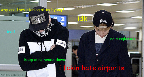 asianiyo:  @SHINee at Gimpo Airport: tired members and Minho 