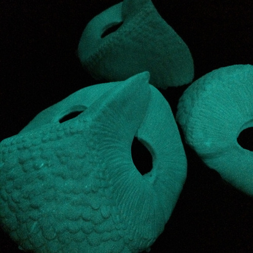 missmonstermel:I cast up some glow in the dark owl mask blanks! These are regular white color in d