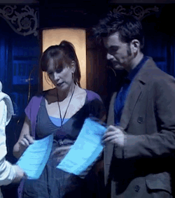 invisiblerobotgirl:David and Catherine’s synchronized paper destroying technique