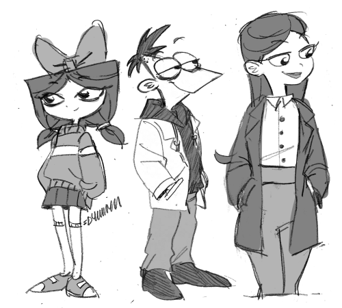 2007-08-17:making some AU with friends.In this AU…Phineas is evil scientist, and he wants to conquer