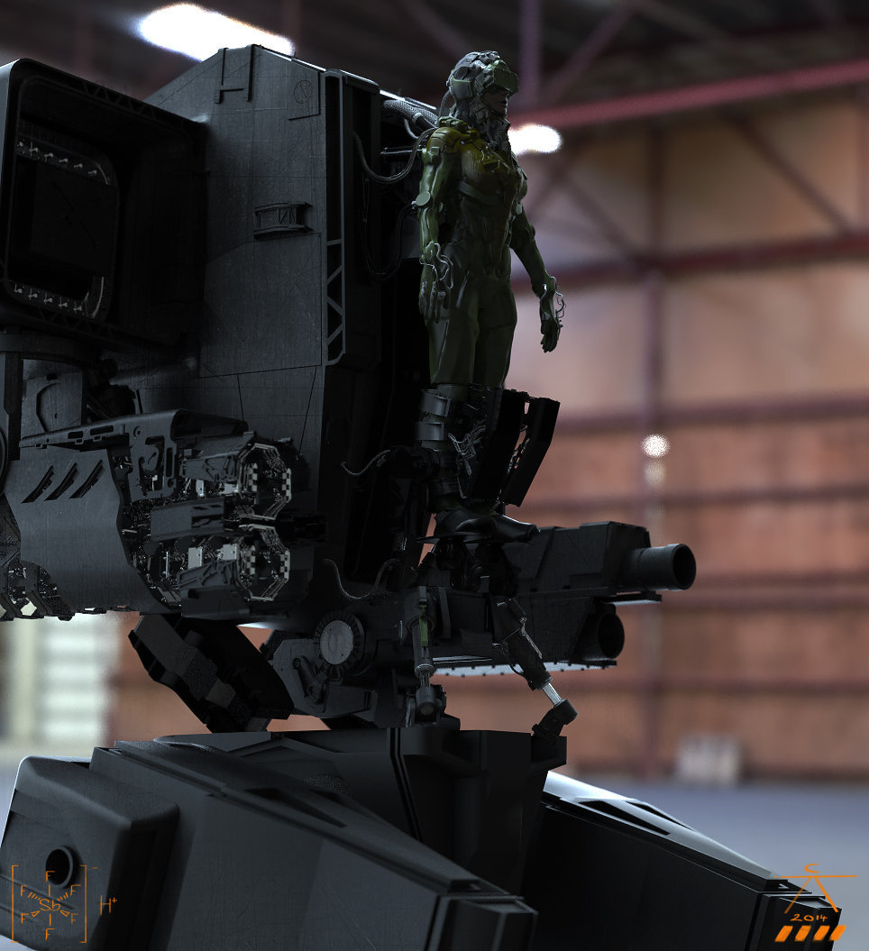 sekigan:ArtStation - crowd control unit wip, chris kesler