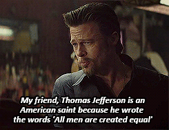 congenitalprogramming:  iluvsamcedes:  thatsomethingsomething:  Brad Pitt in Killing Them Softly.  Every damn frame is dripping with truth.  Oh word.I want “America isn’t a country, it’s a business” on everything 