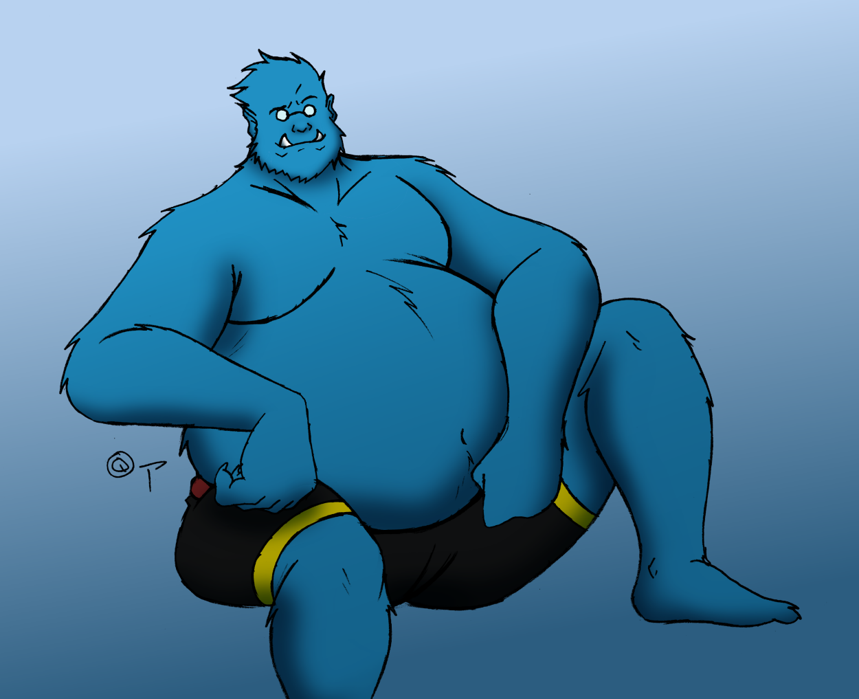 Just felt like drawing Beast/Hank McCoy from X-Men (specifically X-Force), just slightly more on 