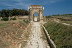 historyfilia: Roman road in Leptis Magna,