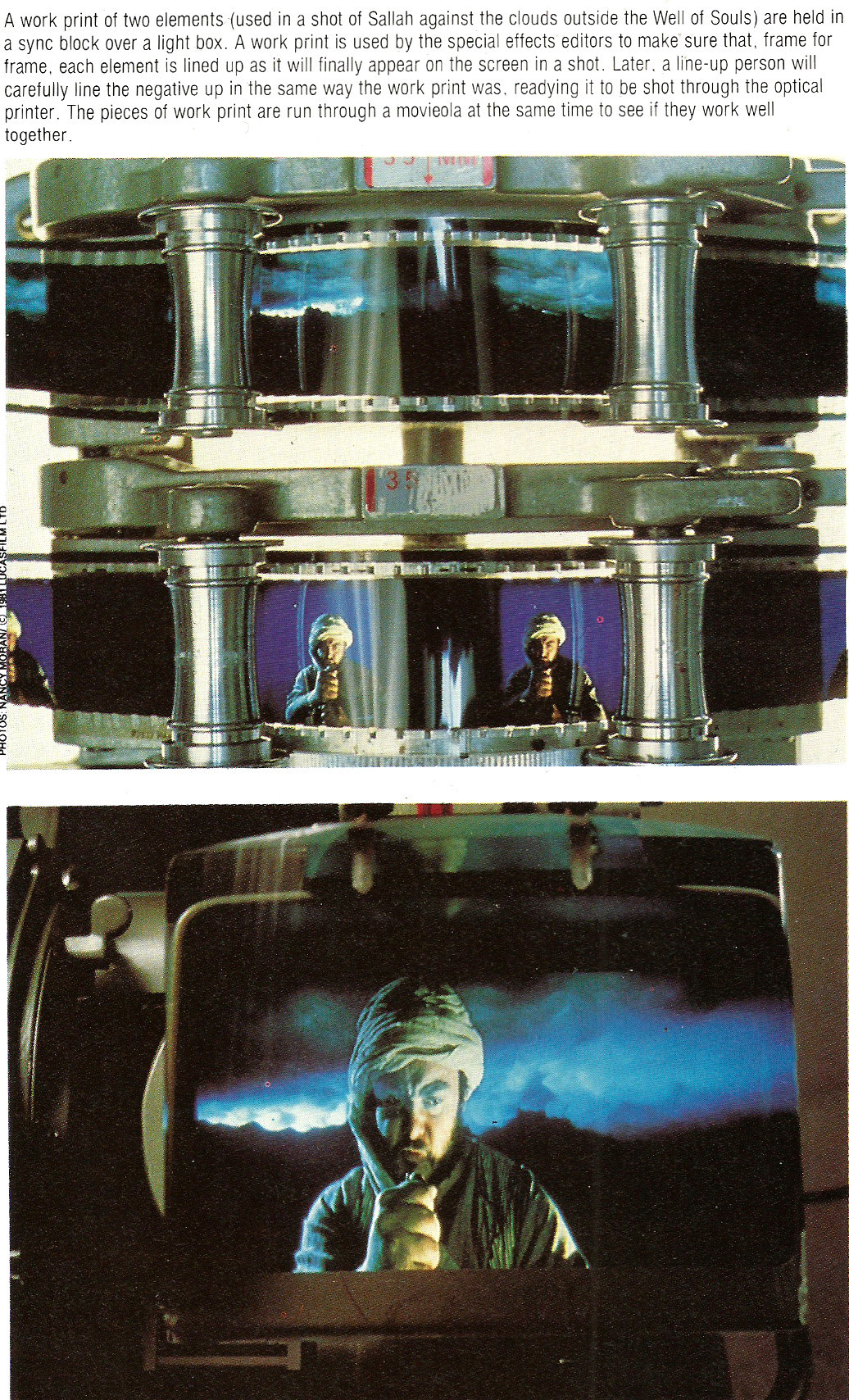 Raiders Of The Lost Ark SFX shot, from Special Effects Vol. 4: A Starlog Photo Guidebook, by