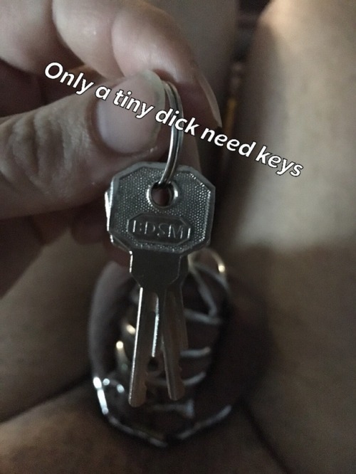 The keys to my excuus of a Dick, save Locked away so no alpha female has to worry. In huge need of a