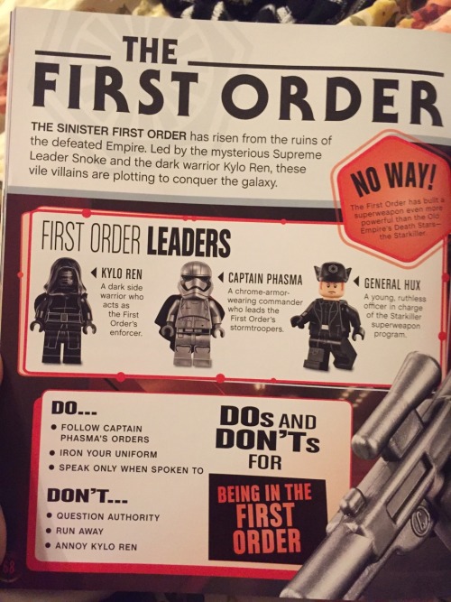 hungry-hobbits:nebulash:I bought this Lego Star Wars book specifically because Hux was on the back a