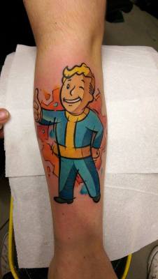 1337tattoos:  Vault boy!  submitted by http://fortysix2.tumblr.com
