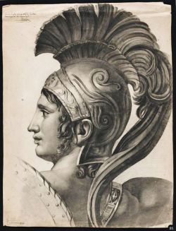 Head of Romulus. after Jacques Louis David.