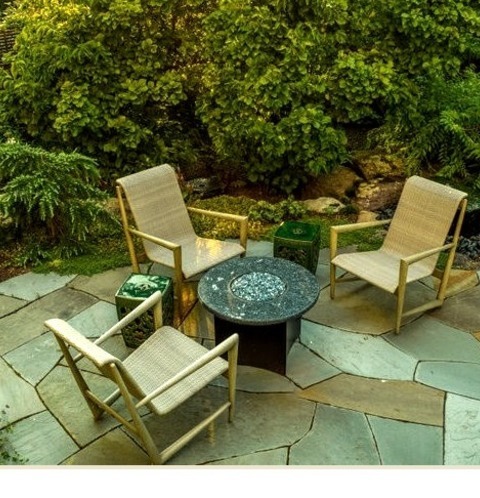 Natural Stone Pavers - PatioPicture Of A Small, Elegant Side Yard Stone Patio Without A Cover