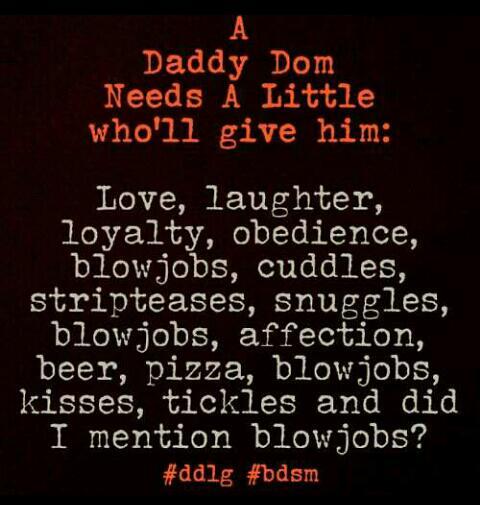 lostladylittle:  A DaddyDom needs a little! 