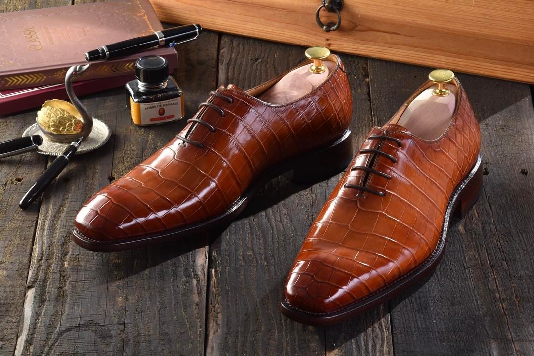 FOBO CROCODILE — #goodyearwelted #alligator #leather #luxury #shoes...