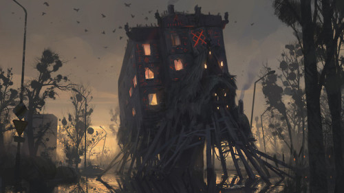 Baba Yaga Hut  Lucas Staniec www.artstation.com/artwork/6ak3en
