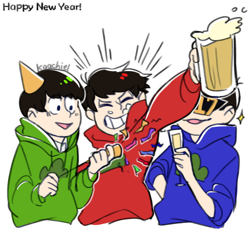 I CAN’T START THE NEW YEAR WITHOUT MY BOYS!! Happy new year everybody!!!!