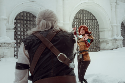 vick_torie as Triss anders_v.cosplay as Geralt photo, makeup by me @milliganvick