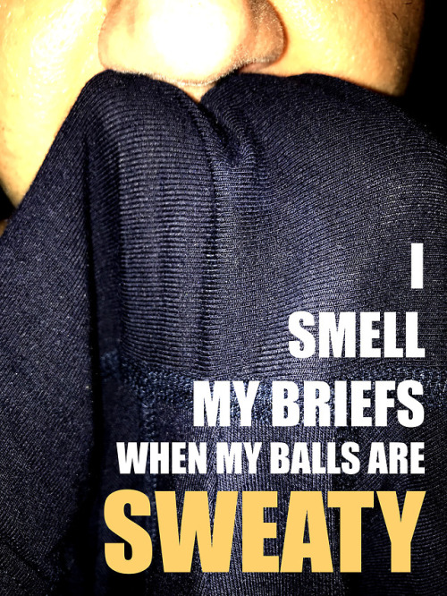 sweatyundielove: when i have big sweat spots on my briefs i take them off and rub my nose to inhale 