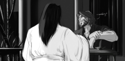 suzannart:  “You know you don’t gotta thank me like this, if that’s what you’re–” “I am not.” “So this is…  Just something you wanna do now?” “Very much.” Hey hey it’s the continuation of my monster hunter au in which McCree