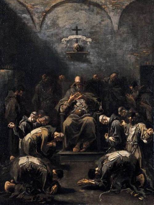 centuriespast:  MAGNASCO, AlessandroPrayer of the Penitent Monks-Oil on canvas, 57 x 43 cmPrivate collection  