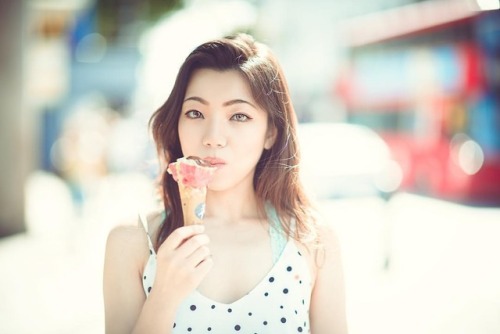 French-vanilla, butter-pecan, chocolate-deluxe.. #model #asian #korean #icecream #summer #kingsroad 