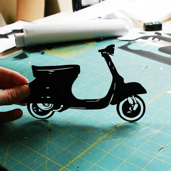 weavingserenity:  Papercut Bicycles 