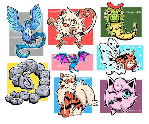 some more pokemon! 73 out of 151 :) almost to the halfway point!