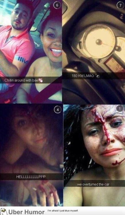omg-pictures:  Quick, snapchat the emergency services for an ambulance!http://omg-pictures.tumblr.com