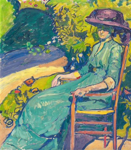 artist-amiet: Junge Frau Im Garten (Amy Moser), 1910, Cuno Amietwww.wikiart.org/en/cuno-amie