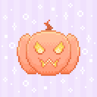 jelly-ultra:  3 tiny Halloween pixels ♡