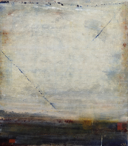 Katherine Armacost, Landscape with squares, n/d. Oil on canvas.