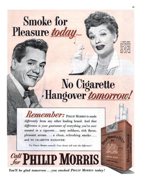 Cigarette ad from 1952.