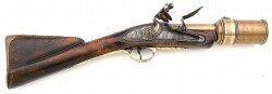 Peashooter85:  British Brown Bess Flintlock Grenade Launcher, Circa 1776. 