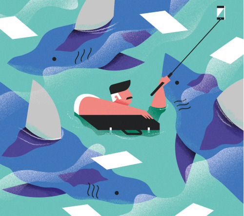 ‘Selfie’ illo for Waitrose WeekendInstagramwebsite