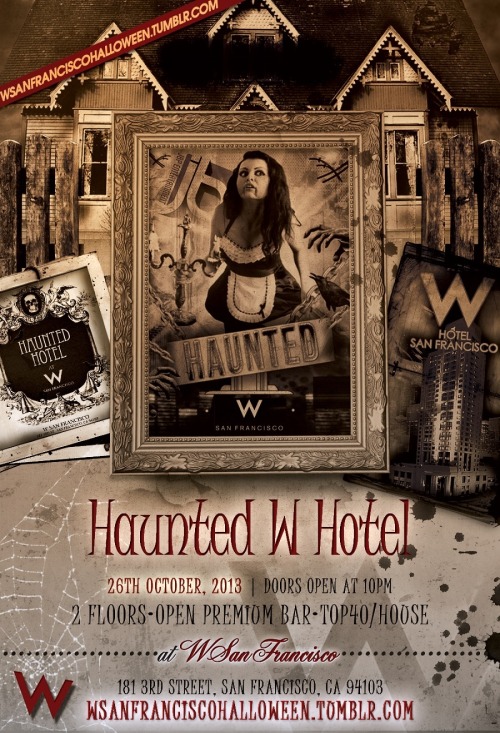 Jamie Barren Presents Haunted Hotel Halloween at the W San Francisco located at 181 Third Street, San Francisco, CA 94103
Saturday, October 26th 2013
10:00pm - 2:00am
Join us - we dare you - where a mysterious underground universe lingers.. Transport...