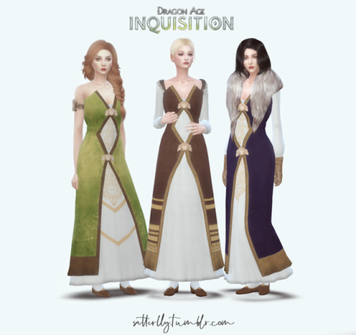 Dragon Age: Inquisition - Ferelden Noble Outfits... - Satterlly