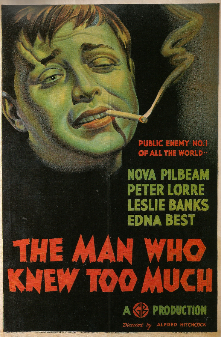 The Man Who Knew Too Much US Poster (1934). From Hitchcock Poster Art from the