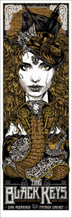 The Black Keys &ldquo;Steampunk&rdquo; Silkscreen by Rhys Cooper El Camino Australian Tour The Black