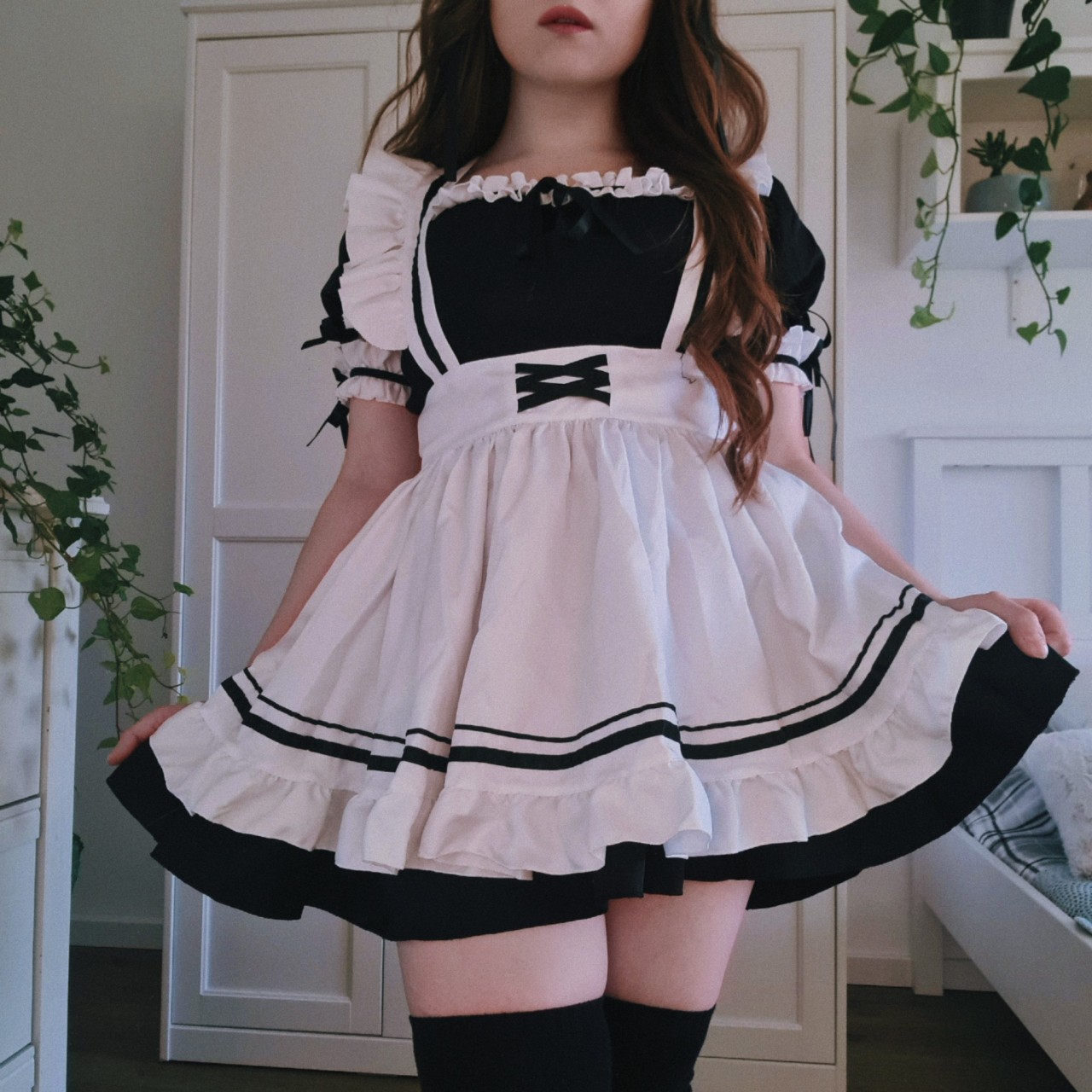 Japanese Anime Sissy Maid Dress Cosplay Sweet Classic Lolita Fancy Apron  with Socks Gloves Set Type3 Small  Amazonin Clothing  Accessories