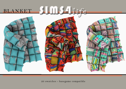 sims41ife: New mesh!! Oh gosh this blanket was a nightmae, always new poblems with it, but its final