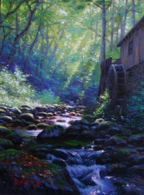 Art by Mark KeathleyEvening GloryDouble the BlessingEli’s MillEvening in ParisHigh Country HideoutHi
