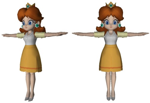 smallmariofindings:In Dr. Mario World, the model for Dr. Daisy has a partially removable coat, allow