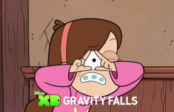 This is Mabel from Sock Opera saying &ldquo;Who? The Triangle Guy?&rdquo; and doing this hand gesture. She&rsquo;s obviously talking about Bill Cipher.Have you noticed how Old Man McGucket did the same hand gesture in his final memory from &ldquo;The