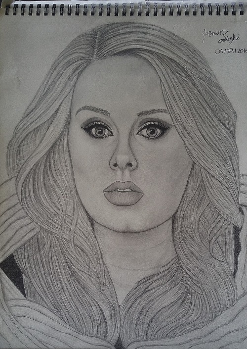 pomeranianprivilege:  My finished drawing of Adele :)