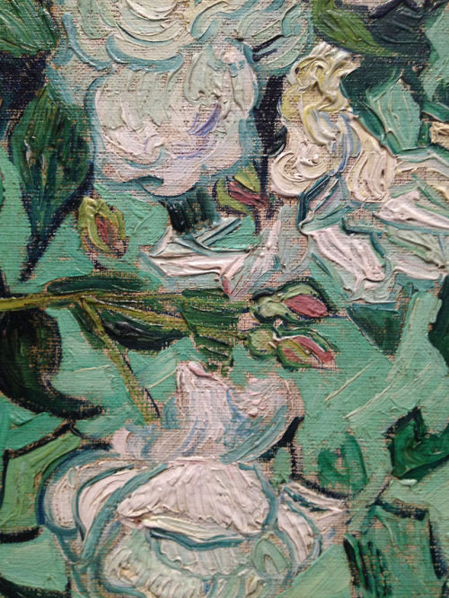 dailyart-i-facts:  20 Paintings in No Particular Order(2/20)  Roses, Vincent van Gogh “It is clear…that [van Gogh] saw all blossoming plants as celebrations of birth and renewal—as full of life. That sense is underscored here by the fresh spring