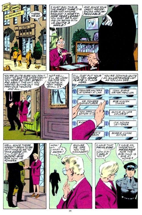 Sensational She-Hulk #4, page 29 by John Byrne & Bob Wiacek & Glynis Wein. 1989.